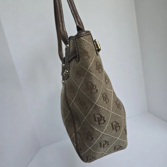 Dooney & Bourke Olive Green & Dark Brown Purse - Picture 4 of 15